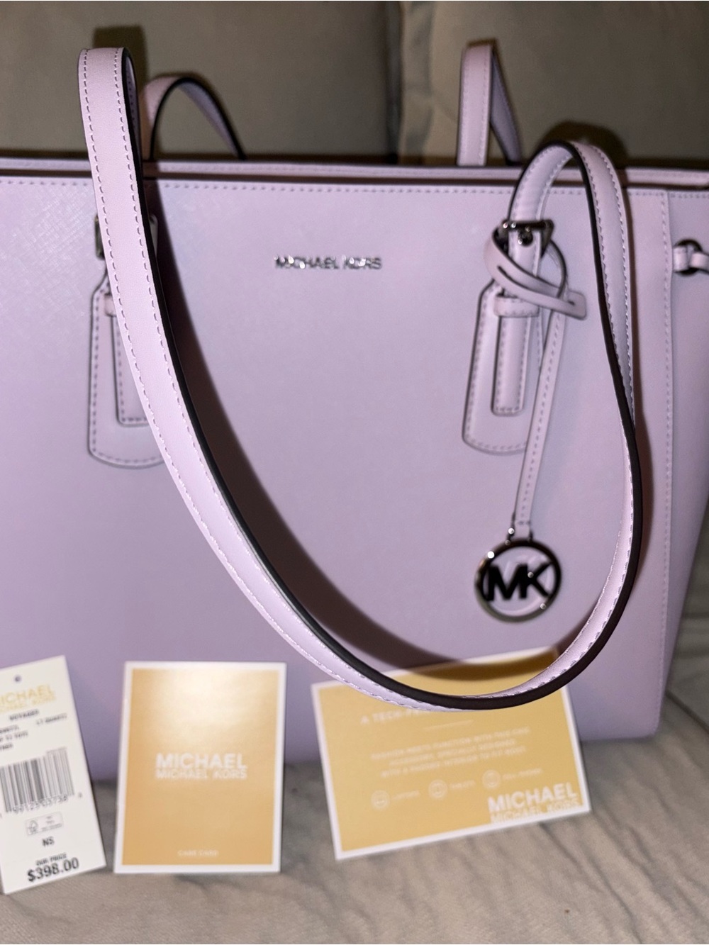 Michael Kors Light Lilac Saffiano Leather Tote